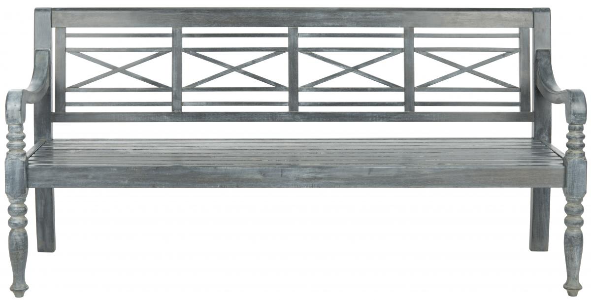  Safavieh Karoo Bench - Beach House Blue - Bonton