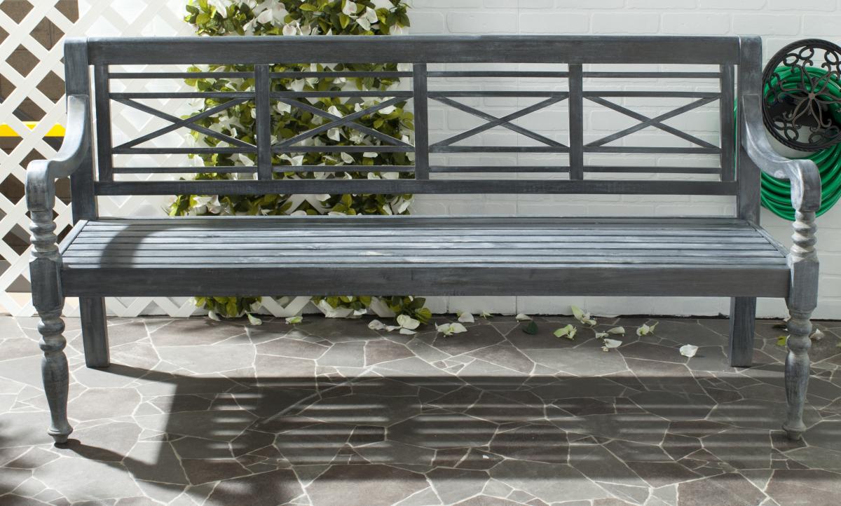  Safavieh Karoo Bench - Dark Slate Gray - Bonton