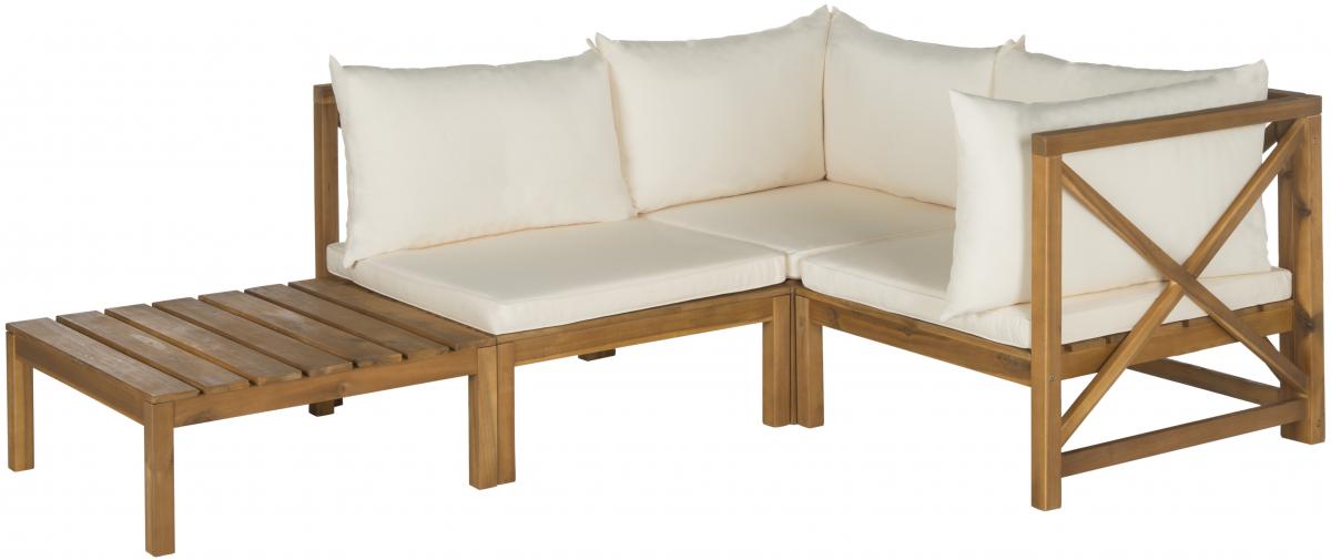  Safavieh Lynwood Modular Outdoor Sectional - Natural/Beige - Bonton