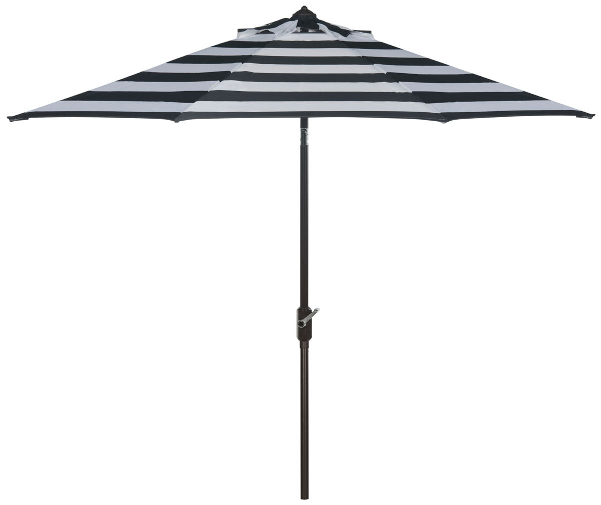  Safavieh Iris UV Resistant Fashion Line Auto Tilt Umbrella - Black / White / Silver - Bonton