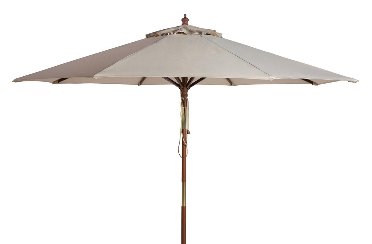  Safavieh Cannes Wooden Outdoor Umbrella - Red - Bonton