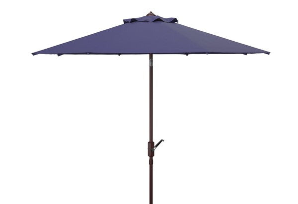  Safavieh Herla Auto Tilt Market Umbrella - Navy - Bonton