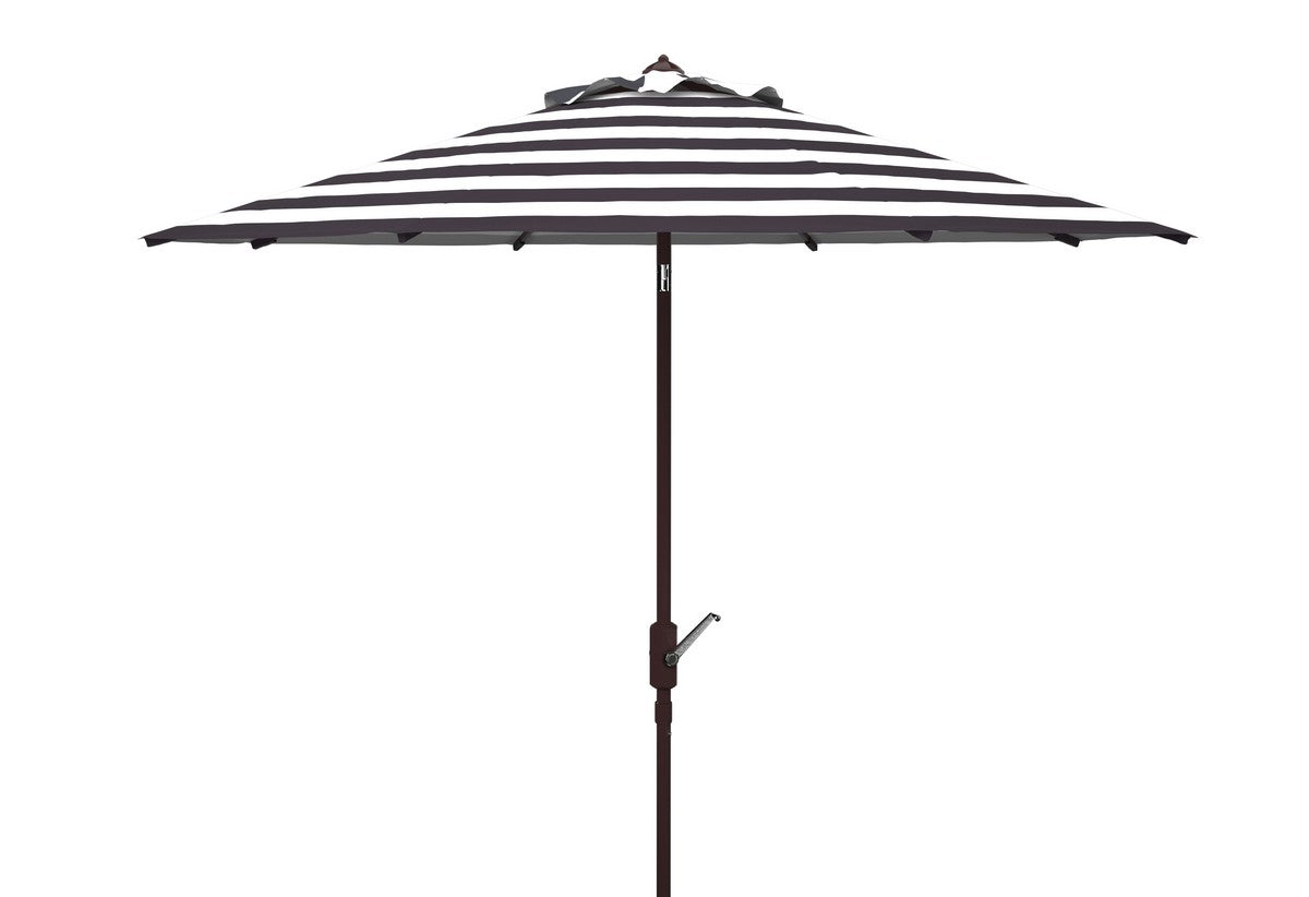  Safavieh Iris Fashion Line Round Umbrella - Navy/White - Bonton