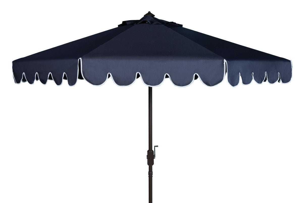  Safavieh Venice Round Crank Umbrella - Gray - Bonton