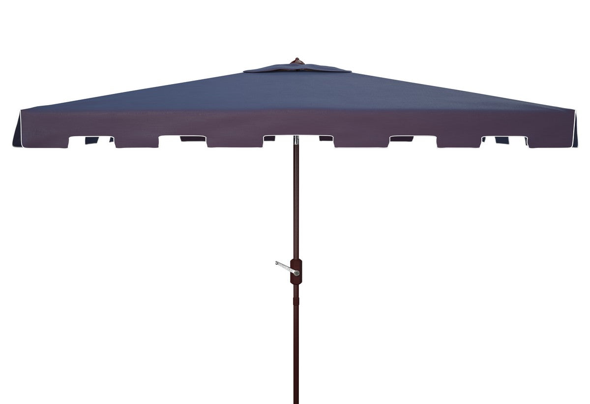  Safavieh Zimmerman Rectangle Market Umbrella - Navy/White - Bonton