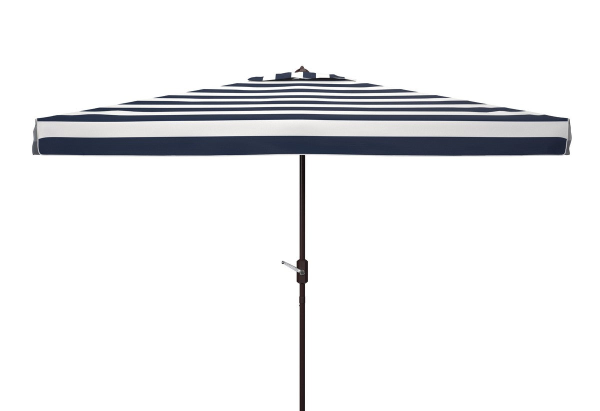  Safavieh Elsa Fashion Line Rectangle Umbrella - Navy/White - Bonton