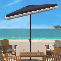 Milan Fringe Rectangle Crank Umbrella