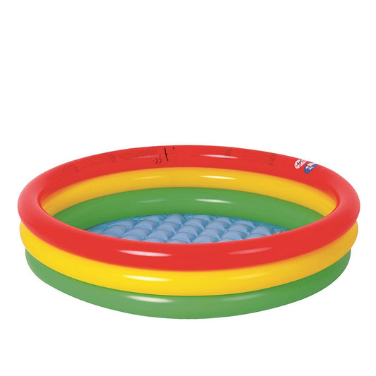 59" Red Yellow and Green Inflatable Round Kiddie Swimming Pool