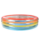 6.5' Inflatable Multi Color 3 Ring Transparent Swimming Pool
