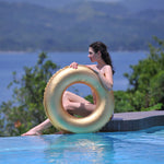 35" Inflatable Golden Pool Ring Float