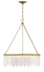 Reverie Brass and Crystal 3-Light Circular Contemporary Chandelier