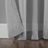 Waffle Weave Cotton Blend Tab Top Curtain