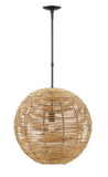 Kingston Rattan Single-Light Globe Pendant
