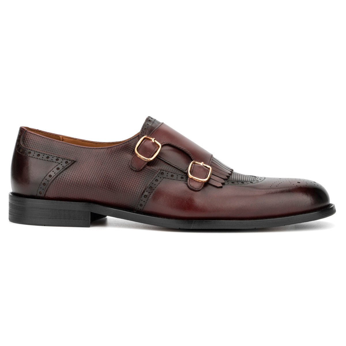  Vintage Foundry Co. Bolton Men's Monk Shoe - Burgundy - Bonton