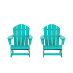Outdoor Patio Porch Rocking Adirondack Chair, Set of 2