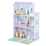 Olivia's Little World- 12" Purple Grand Dollhouse with Front Garden And Matching Accessories (Handcrafted)
