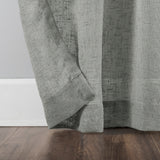 Burlap Weave Linen Blend Tab Top Curtain