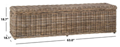 Caiu Rattan Bench with Storage