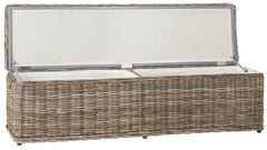 Caiu Rattan Bench with Storage