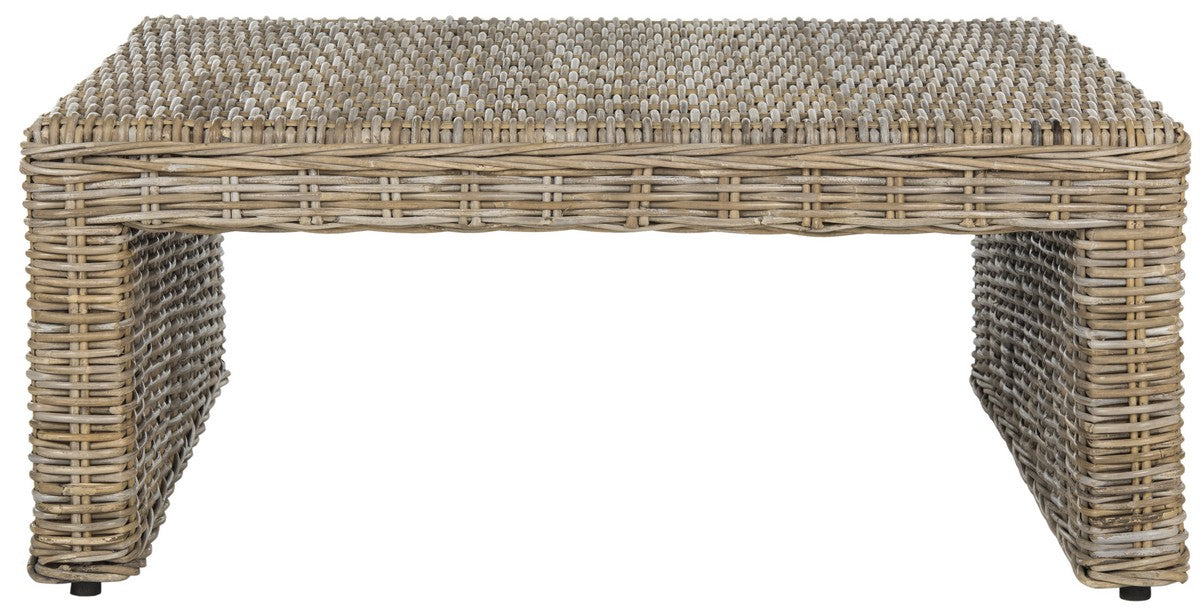  Safavieh Persis Rattan Coffee Table - Natural - Bonton