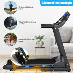 2.25 Horsepower Folding Treadmill Electric Motorized Power Running Fitness Machine