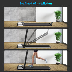 Installation-Free Ultra-Thin Folding Treadmill Exercise Fitness Machine with 5-Layer