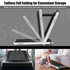 2.25 Horsepower 2 in 1 Folding Treadmill with  APP Speaker Remote Control