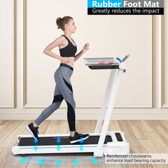 2.25 Horsepower 3-in-1 Folding Treadmill with Table Speaker Remote Home Office