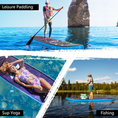 11' Inflatable Stand Up Paddle Board Surfboard With Bag Aluminum Paddle Pump