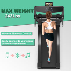 3 Horsepower Folding Electric Treadmill Running Machine with  Speaker