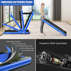 2.25 Horsepower 2 in 1 Folding Treadmill with  APPSpeaker Remote Control