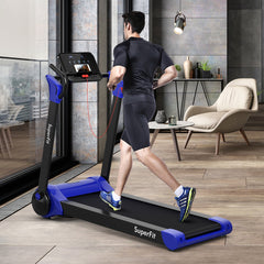 Folding 2.25 Horsepower Electric Treadmill Running Machine APP Control Bluetooth