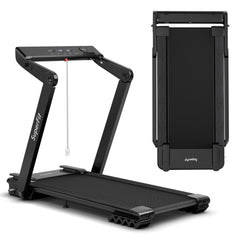 4.0 Horsepower Foldable Electric Treadmill Jogging Machine with Bluetooth