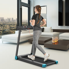 Folding Electric Treadmill Compact Walking Running Machine with APP Control Speaker