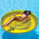 Inflatable Green Suntan Island Swimming Pool Lounger 72-Inch