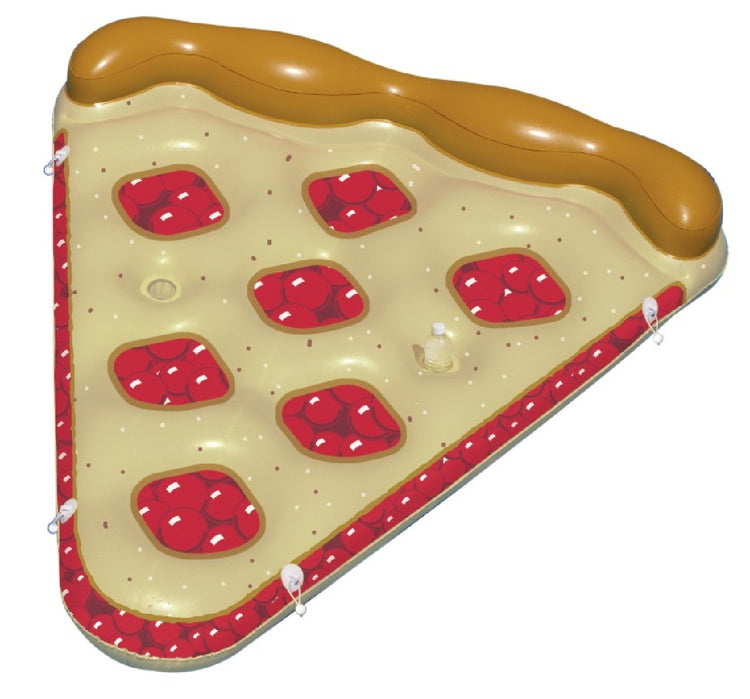 Inflatable Brown and Red Cherry Pie Slice Swimming Pool Float Raft 72-Inch