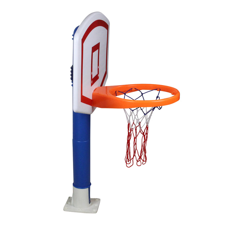 24" White and Blue Water Sports Jammin Basketball Poolside Above-Ground Swimming Pool Game