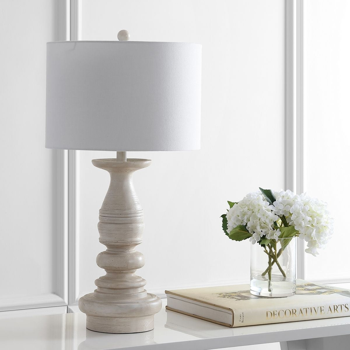  Safavieh Jareth Table Lamp Set of 2 - White - Bonton