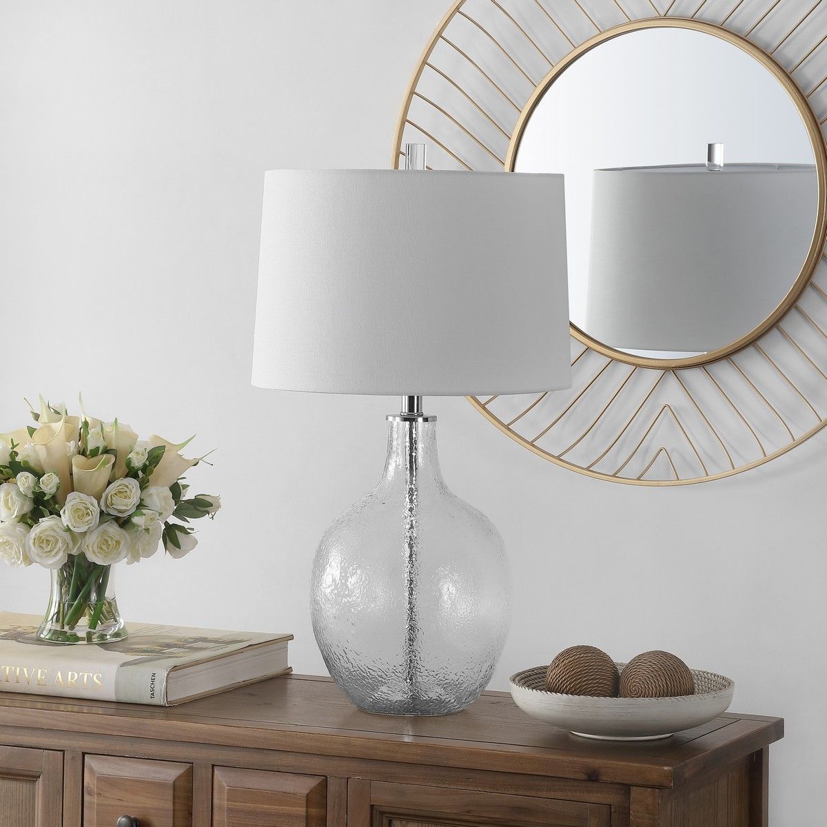  Safavieh Nadine Glass Table Lamp - Clear - Bonton