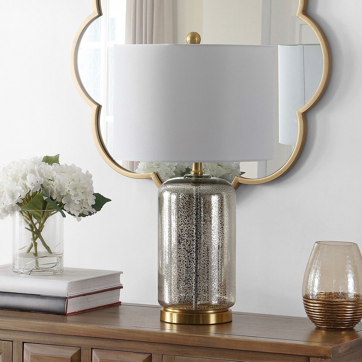  Safavieh Novah Table Lamp - Silver - Bonton