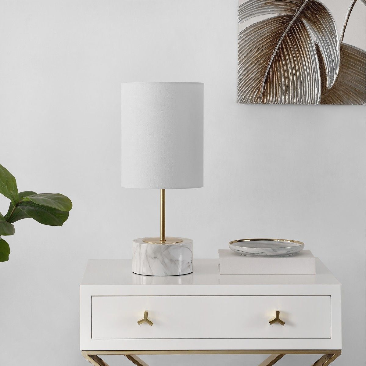  Safavieh Kamilah Glass Table Lamp - White - Bonton