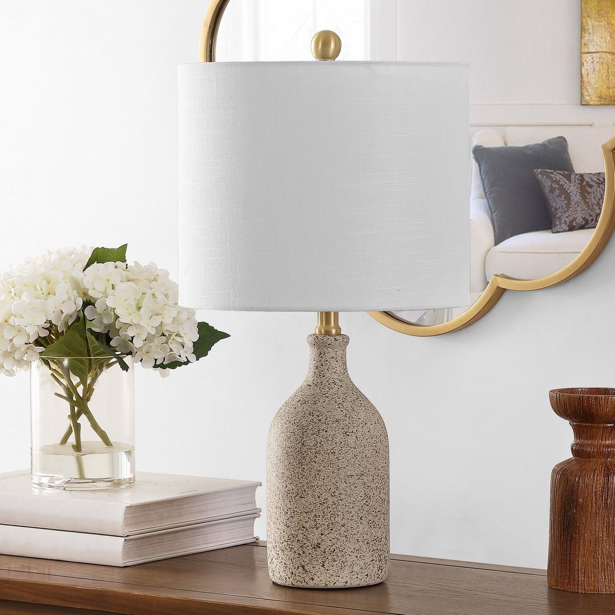  Safavieh Gunnar Ceramic Table Lamp - Brown - Bonton