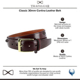 Classic 30mm Cortina Leather Belt