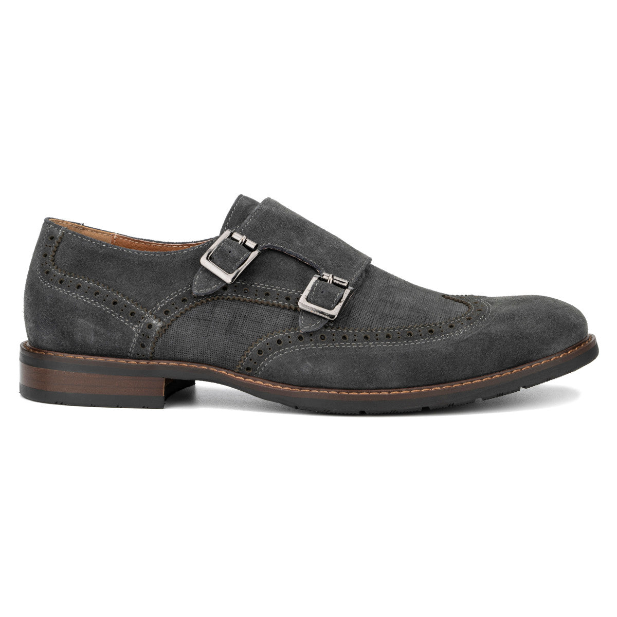  Vintage Foundry Co. Men's Cooper Monk Strap - Grey - Bonton