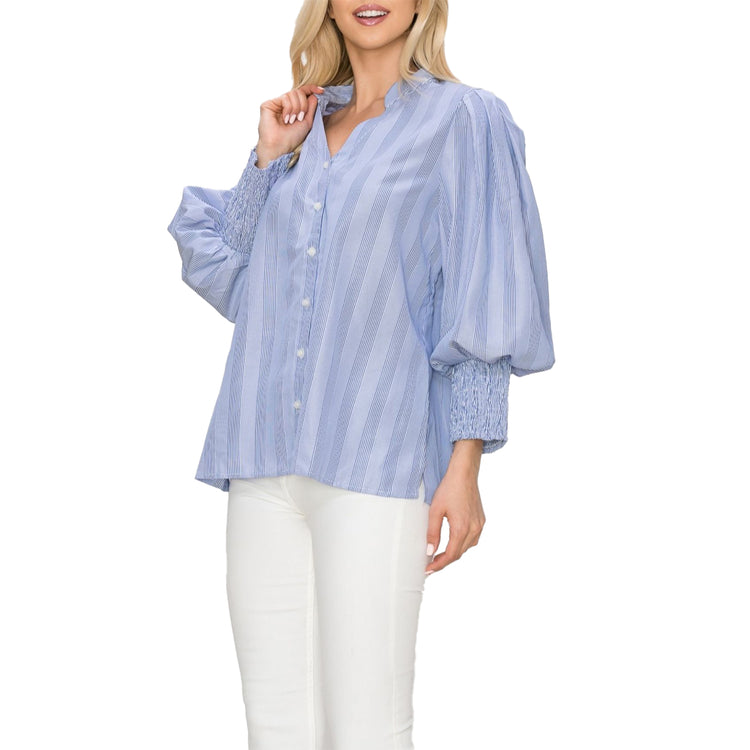 Witlee Cotton Smocked Sleeves Top