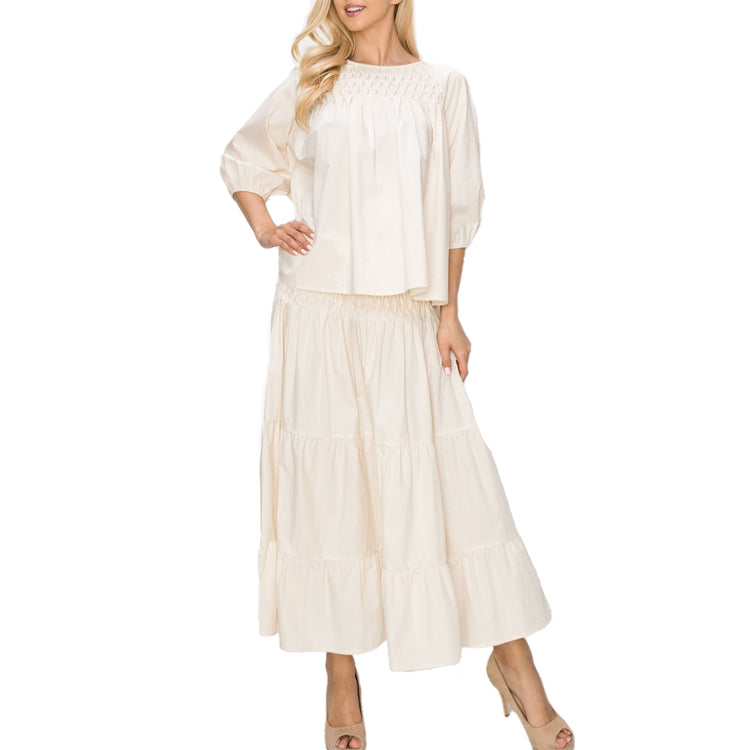 Cotton Top with Back Keyhole