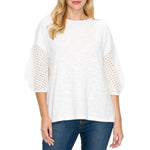 Casslyn Cotton Round Neck Top