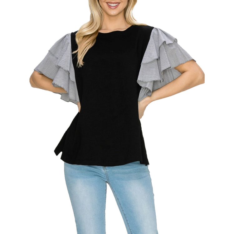 Coeli Cotton Stripe Top