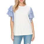 Coeli Cotton Stripe Top