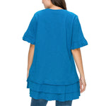 Creda Cotton Ruffled Sleeves Top